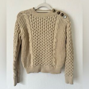 Ann Taylor Tan Chunky Knit Sweater – Women’s Size M